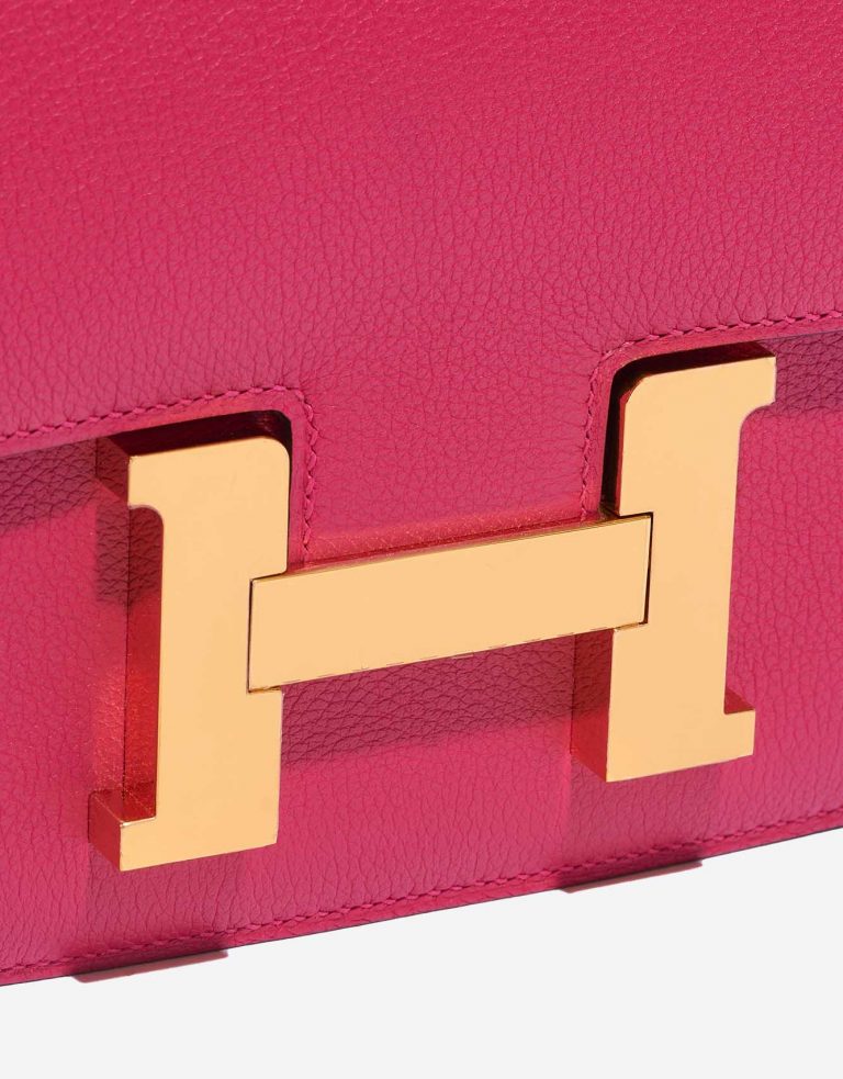 Pre-owned Hermès bag Constance 24 Evercolor Rose Mexico Pink Closing System | Sell your designer bag on Saclab.com