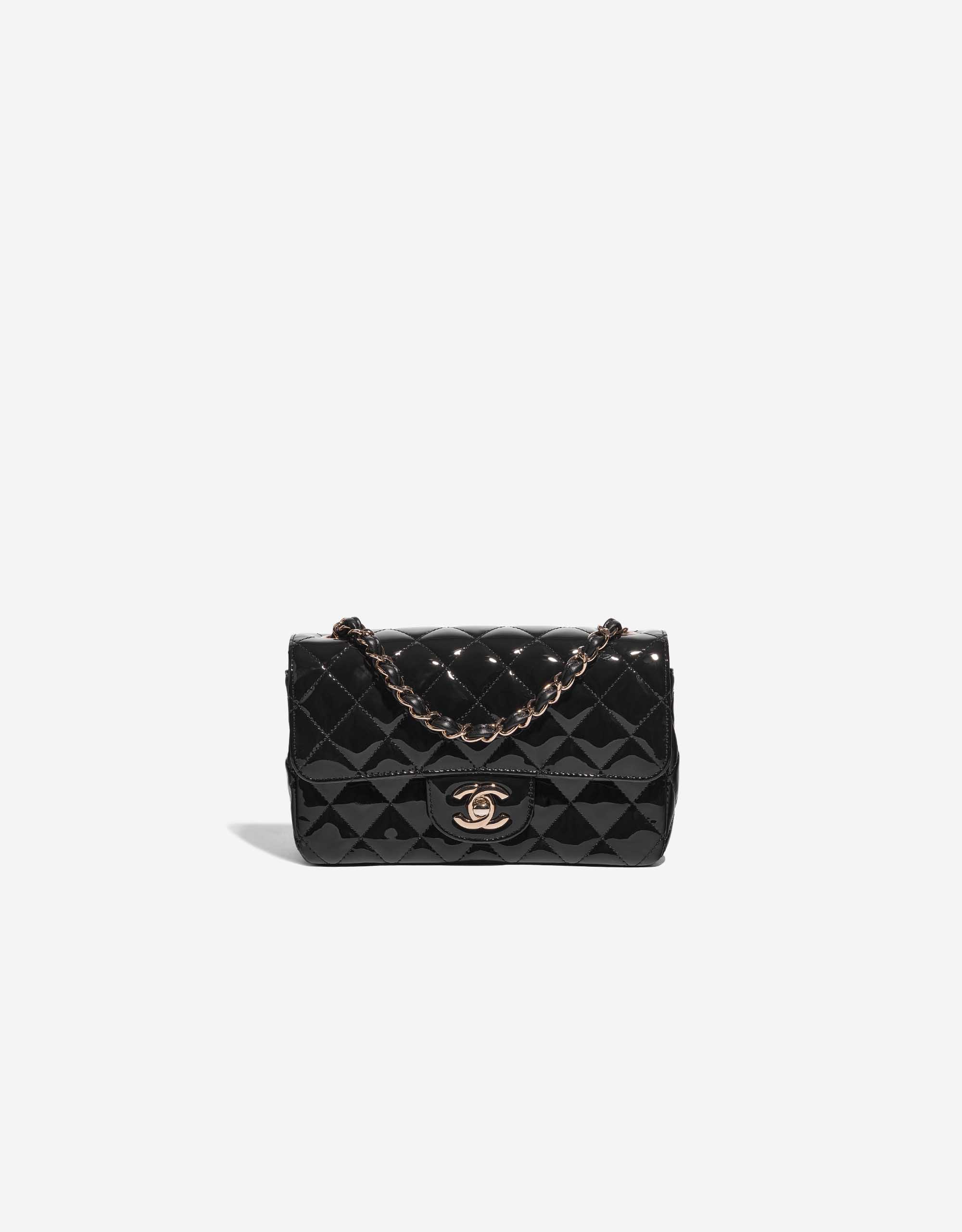 Chanel Classique Mini Rectangulaire Cuir Vernis Noir | SACLÀB