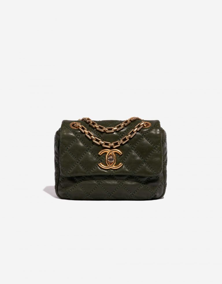 Pre-owned Chanel bag Timeless Small Calfskin Green Green Front | Sell your designer bag on Saclab.com