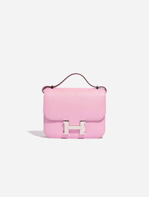 Pre-owned Hermès bag Constance 18 Epsom Mauve Sylvestre Pink Front | Sell your designer bag on Saclab.com