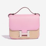 Pre-owned Hermès bag Constance 18 Epsom Mauve Sylvestre Pink Front Velt | Sell your designer bag on Saclab.com