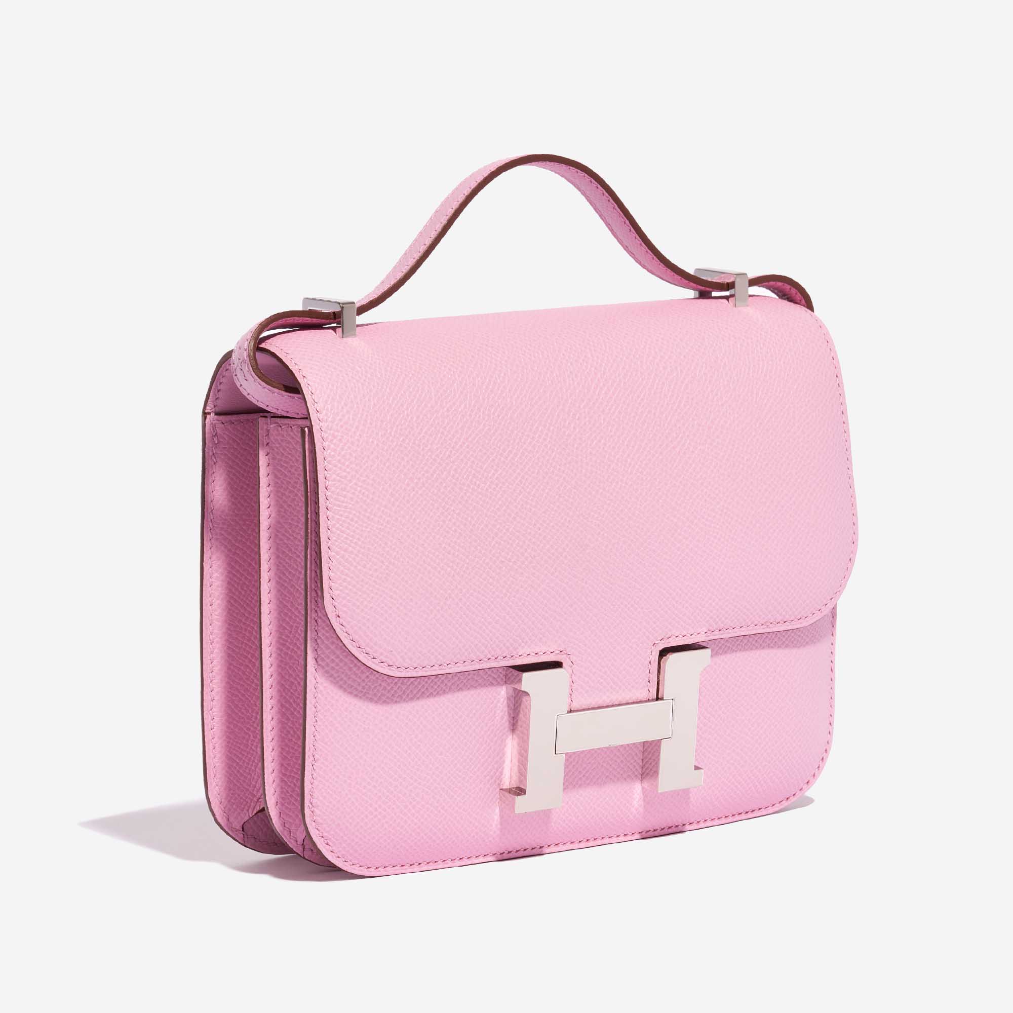 Pre-owned Hermès Tasche Constance 18 Epsom Mauve Sylvestre Pink Side Front | Verkaufen Sie Ihre Designer-Tasche auf Saclab.com