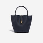 Pre-owned Hermès bag Picotin Touch 22 Matte Alligator / Clemence Blue Nuit / Blue Marine Blue Front | Sell your designer bag on Saclab.com