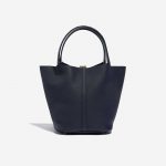 Pre-owned Hermès bag Picotin Touch 22 Matte Alligator / Clemence Blue Nuit / Blue Marine Blue Back | Sell your designer bag on Saclab.com