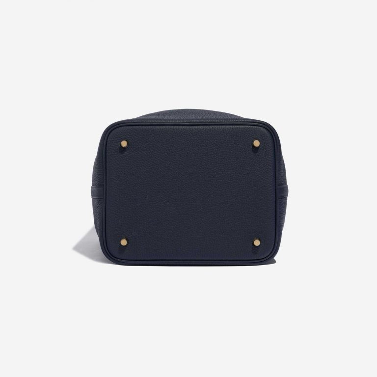 Gebrauchte Hermès Tasche Picotin Touch 22 Matte Alligator / Clemence Blue Nuit / Blue Marine Blue Bottom | Verkaufen Sie Ihre Designer-Tasche auf Saclab.com