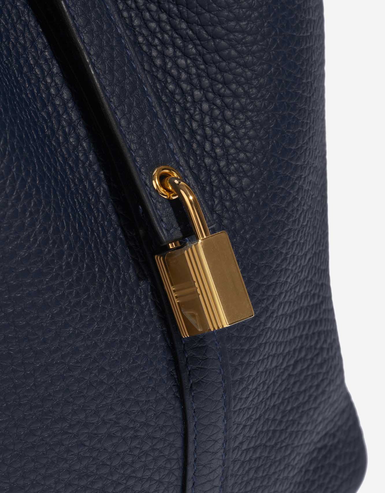 Gebrauchte Hermès Tasche Picotin Touch 22 Matte Alligator / Clemence Blue Nuit / Blue Marine Blue Schließsystem | Verkaufen Sie Ihre Designer-Tasche auf Saclab.com