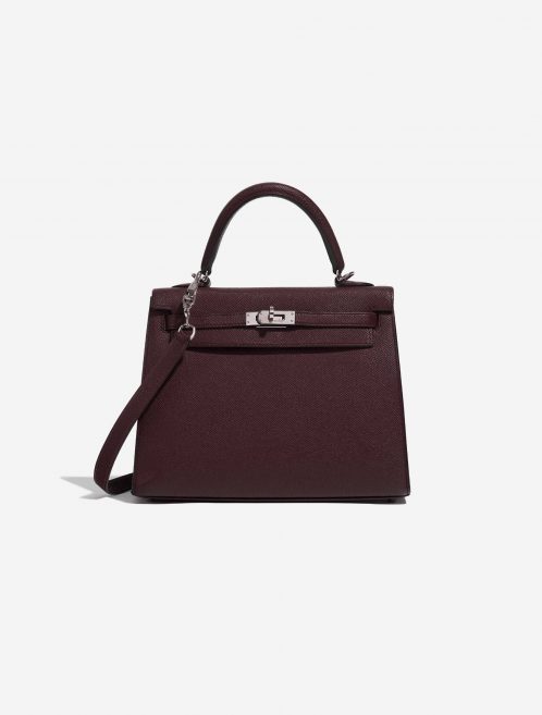 Pre-owned Hermès bag Kelly 25 Epsom Rouge Sellier Red Front | Sell your designer bag on Saclab.com