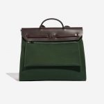 Pre-owned Hermès bag Herbag 39 Toile / Vache Hunter Vert Anglais / Ebene Brown, Green Back | Sell your designer bag on Saclab.com