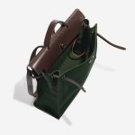 Pre-owned Hermès bag Herbag 39 Toile / Vache Hunter Vert Anglais / Ebene Brown, Green Inside | Sell your designer bag on Saclab.com