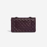Pre-owned Chanel bag Timeless Medium Lamb Aubergine Purple Violet Back | Sell your designer bag on Saclab.com