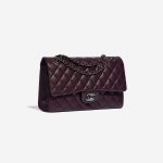 Pre-owned Chanel bag Timeless Medium Lamb Aubergine Purple Violet Side Front | Sell your designer bag on Saclab.com