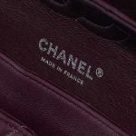 Pre-owned Chanel bag Timeless Medium Lamb Aubergine Purple Violet Logo | Sell your designer bag on Saclab.com