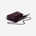 Pre-owned Chanel bag Timeless Medium Lamb Aubergine Purple Violet Inside | Sell your designer bag on Saclab.com