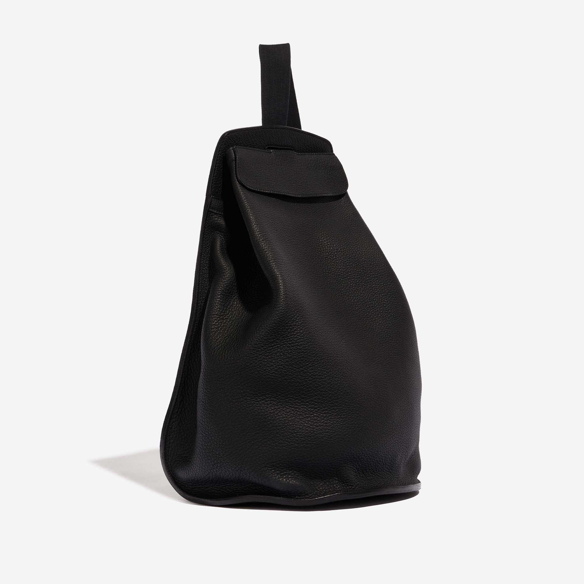 Pre-owned Hermès bag Sherpa Backpack Togo Black Black Side Front | Sell your designer bag on Saclab.com