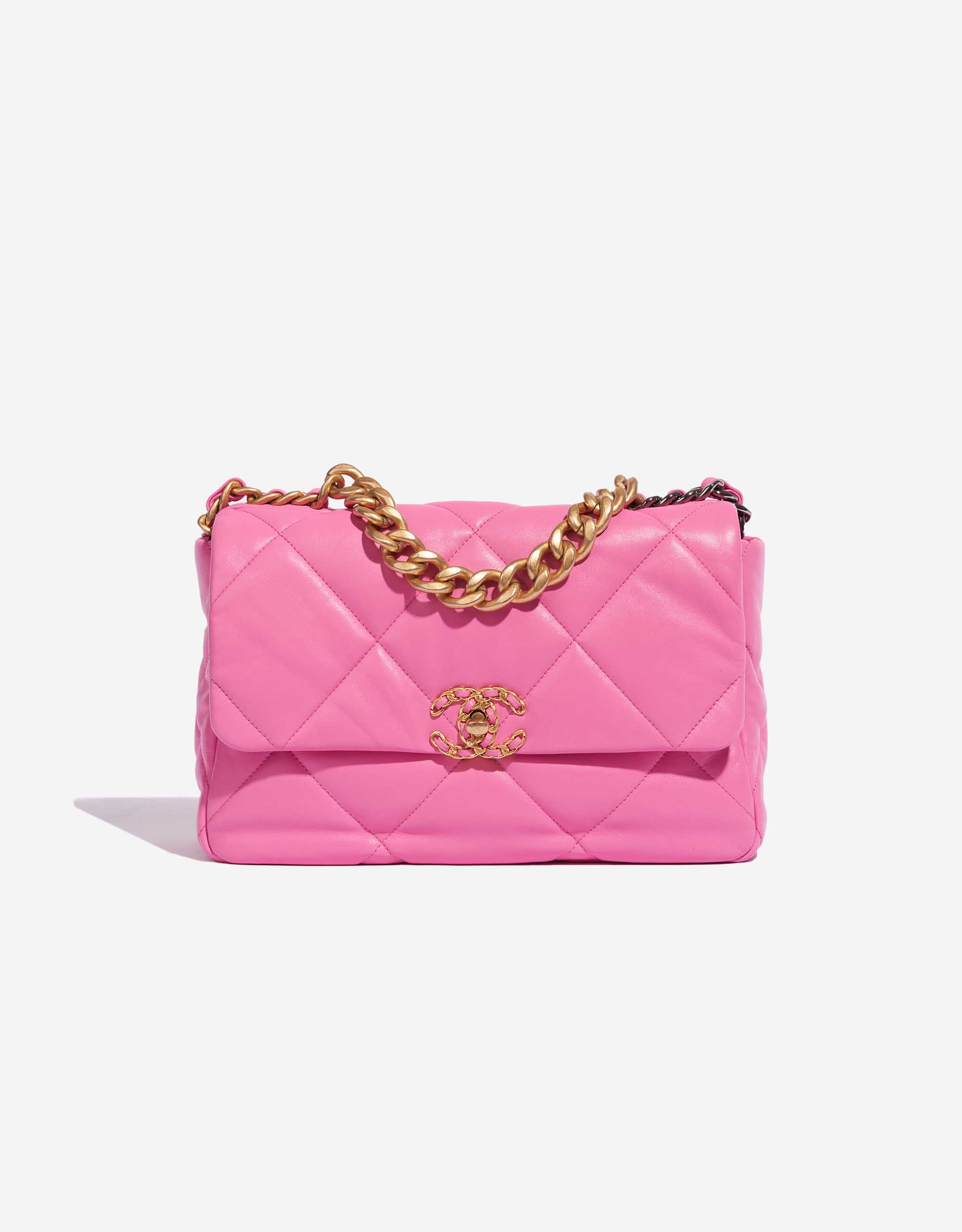 Chanel 19 Large Flap Bag Lamb Rose | SACLÀB