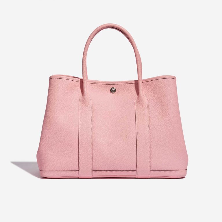 Pre-owned Hermès bag Garden Party 36 Clemence Rose Sakura Pink Back | Sell your designer bag on Saclab.com