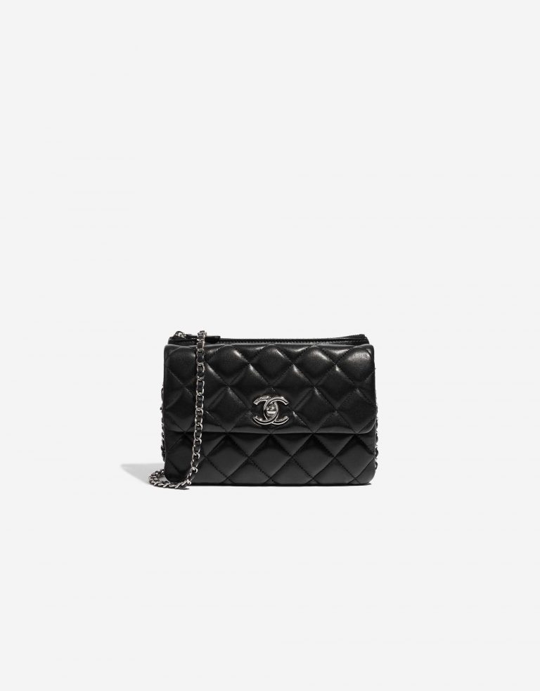Sac Chanel d'occasion Classique Petit Sac Rabat Agneau Noir Devant | Vendez votre sac de créateur sur Saclab.com