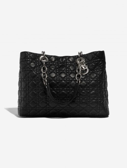 Pre-owned Dior bag Shopper Medium Lamb Black Black Front | Sell your designer bag on Saclab.com