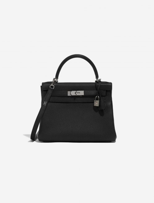 Pre-owned Hermès Tasche Kelly 28 Togo Schwarz Schwarz Front | Verkaufen Sie Ihre Designer-Tasche auf Saclab.com