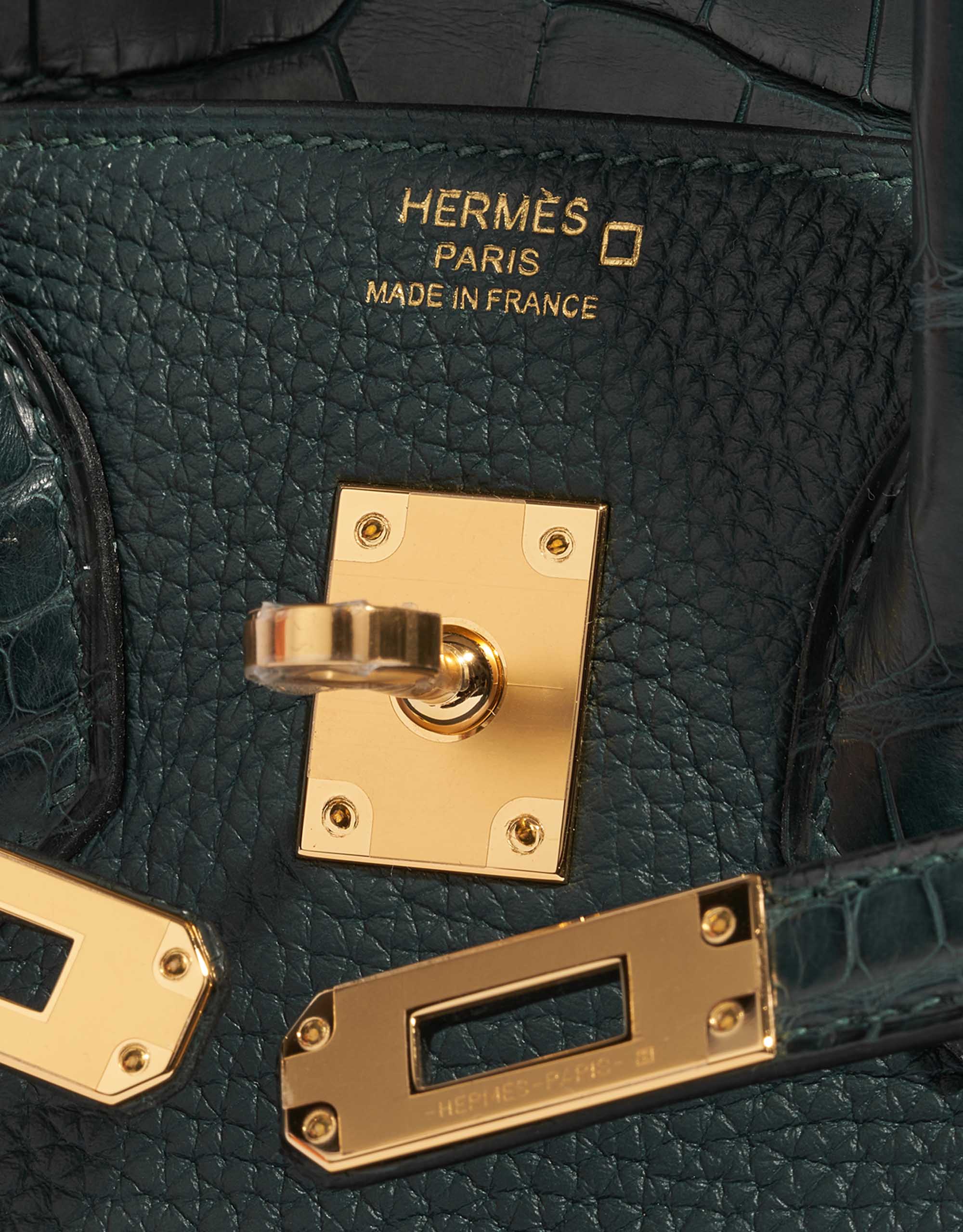 Hermes Birkin 25 Touch Vert Cyprès Alligator Mat (Matte)/Togo Gold Hardware  - Vendome Monte Carlo