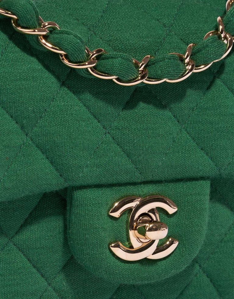 Pre-owned Chanel bag Timeless Mini Rectangular Cotton Green Green Front | Sell your designer bag on Saclab.com