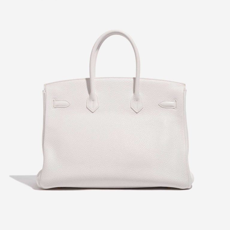 Pre-owned Hermès bag Birkin 35 Clemence White White Back | Sell your designer bag on Saclab.com