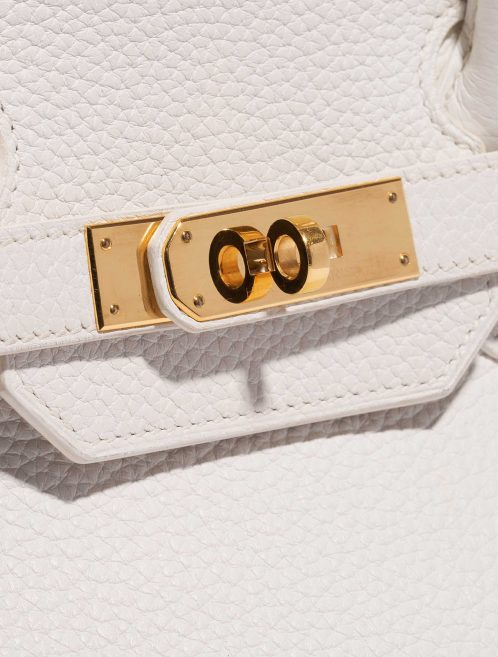 Pre-owned Hermès bag Birkin 35 Clemence White White Closing System | Sell your designer bag on Saclab.com