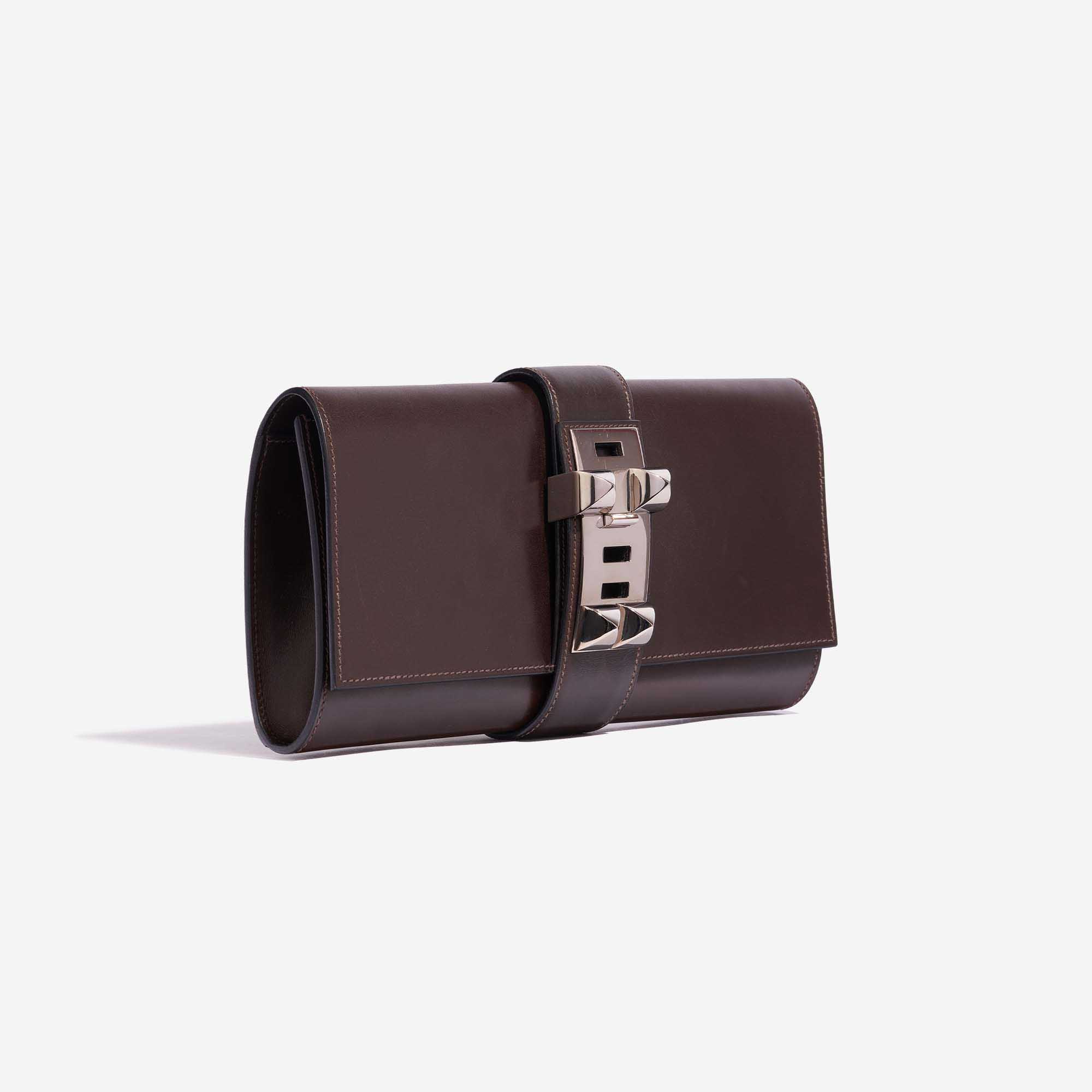 Sac Hermès d'occasion Pochette Medor 29 Swift Chocolat Brown Side Front | Vendez votre sac de créateur sur Saclab.com