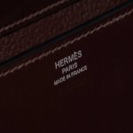 Pre-owned Hermès bag Medor Clutch 29 Swift Chocolat Brown Logo | Sell your designer bag on Saclab.com