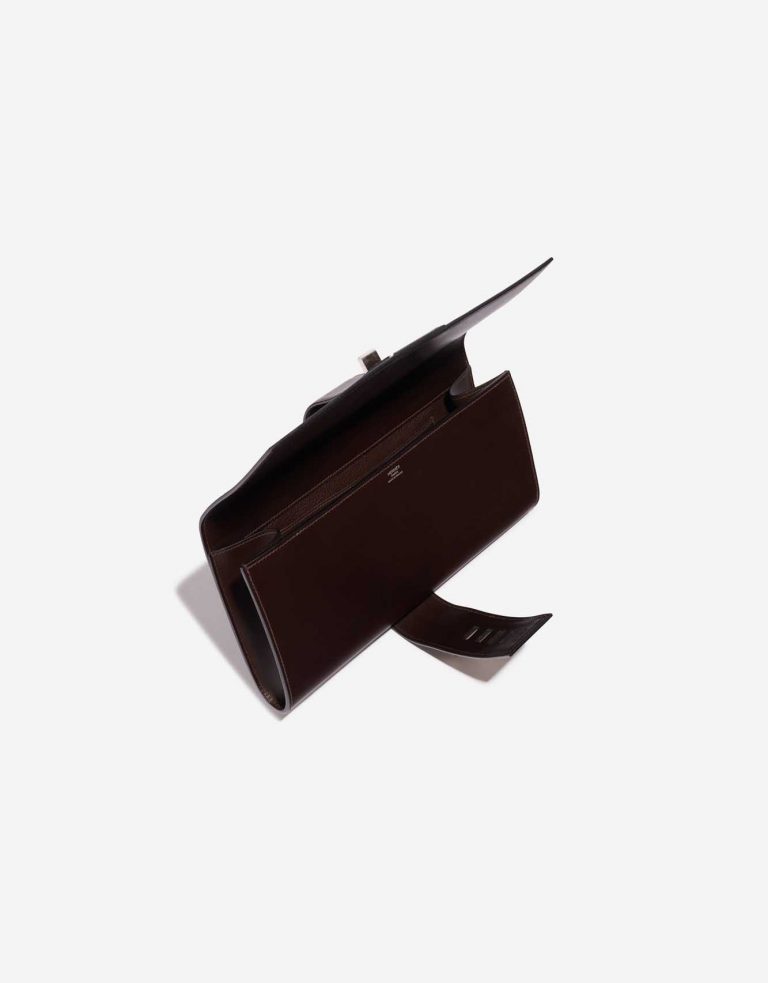 Pre-owned Hermès bag Medor Clutch 29 Swift Chocolat Brown Inside | Sell your designer bag on Saclab.com