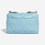 Pre-owned Chanel bag 19 Large Flap Bag Lamb Tiffany Blue Blue Back | Sell your designer bag on Saclab.com