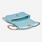 Pre-owned Chanel bag 19 Large Flap Bag Lamb Tiffany Blue Blue Inside | Sell your designer bag on Saclab.com