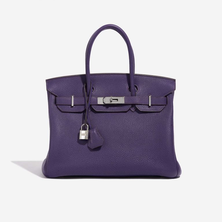 Pre-owned Hermès bag Birkin 30 Togo Iris Violet Front | Sell your designer bag on Saclab.com