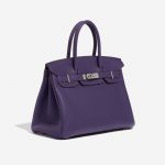 Pre-owned Hermès bag Birkin 30 Togo Iris Violet Side Front | Sell your designer bag on Saclab.com