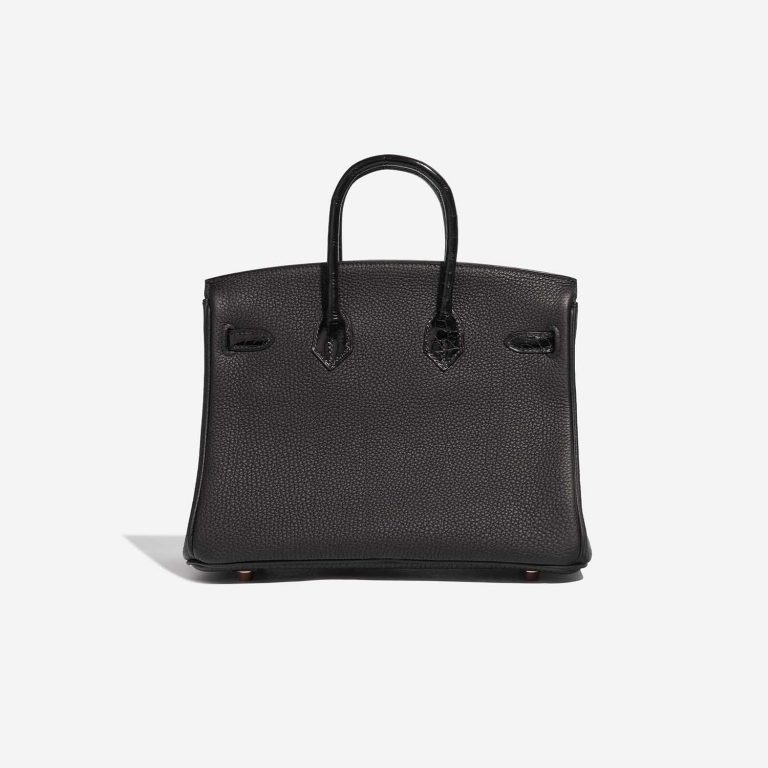 Pre-owned Hermès bag Birkin Touch 25 Niloticus Crocodile / Togo Black Black Back | Sell your designer bag on Saclab.com