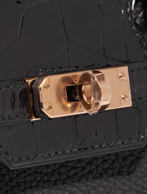 Pre-owned Hermès bag Birkin Touch 25 Niloticus Crocodile / Togo Black Black Closing System | Sell your designer bag on Saclab.com