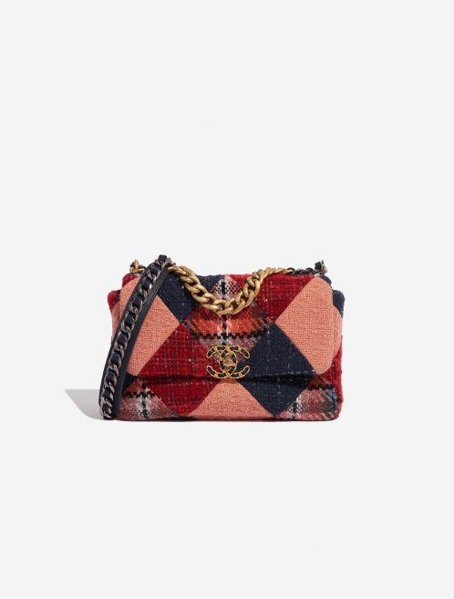 Pre-owned Chanel bag 19 Flap Bag Tweed Multicolor Multicolour Front | Sell your designer bag on Saclab.com