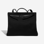 Pre-owned Hermès bag Herbag 39 Vache Hunter / Toile Militaire Black Black Front Open | Sell your designer bag on Saclab.com