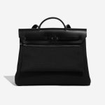 Pre-owned Hermès bag Herbag 39 Vache Hunter / Toile Militaire Black Black Back | Sell your designer bag on Saclab.com