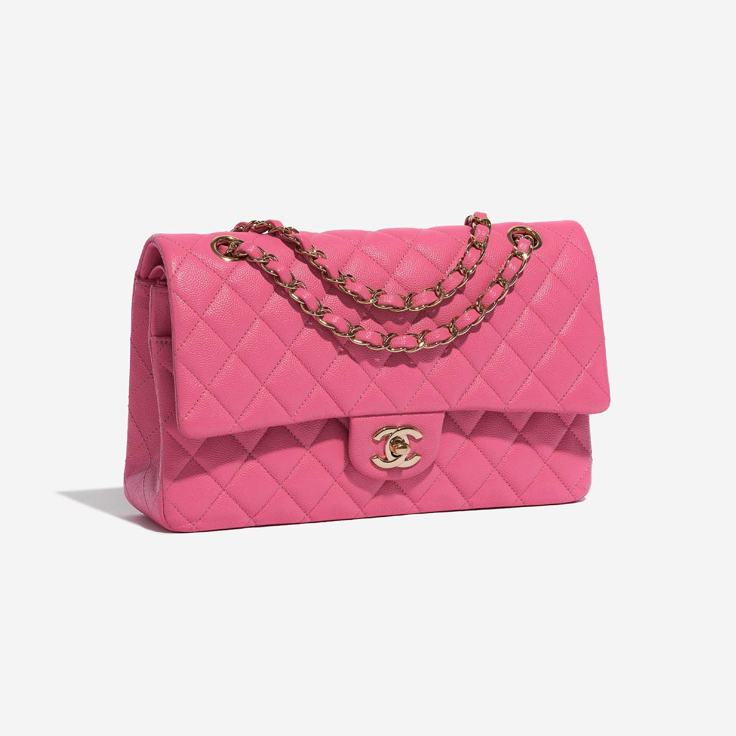 Timeless / Classic Medium bag in pink leather Chanel - Second Hand / Used –  Vintega