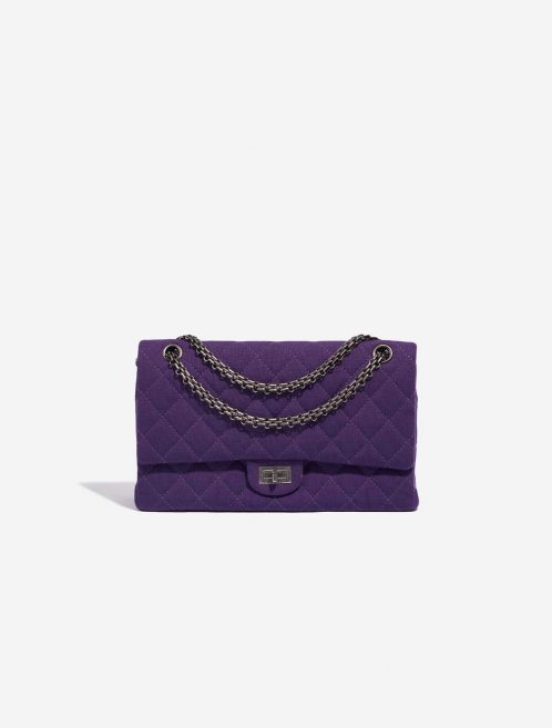 Pre-owned Chanel bag 2.55 Reissue 226 Cotton Purple Purple Front | Sell your designer bag on Saclab.com