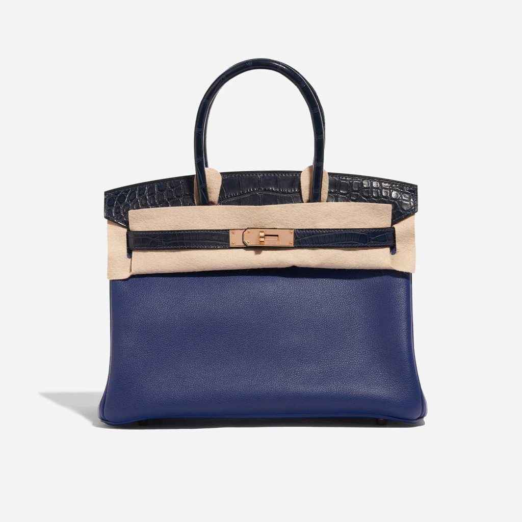 Hermès Birkin Touch 30 Matte Alligator   Taurillion Novillo Blue 