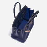 Pre-owned Hermès bag Birkin Touch 30 Matte Alligator / Taurillion Novillo Blue Sapphire / Blue Marine Blue, Dark blue Inside | Sell your designer bag on Saclab.com