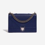 Pre-owned Dior bag Diorama Medium Calf Dark Blue Blue Front | Sell your designer bag on Saclab.com