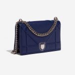 Pre-owned Dior bag Diorama Medium Calf Dark Blue Blue Side Front | Sell your designer bag on Saclab.com