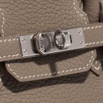 Pre-owned Hermès bag Birkin 25 HSS Togo Etoupe / Gris Perle Brown Closing System | Sell your designer bag on Saclab.com