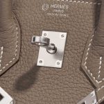 Pre-owned Hermès bag Birkin 25 HSS Togo Etoupe / Gris Perle Brown Logo | Sell your designer bag on Saclab.com