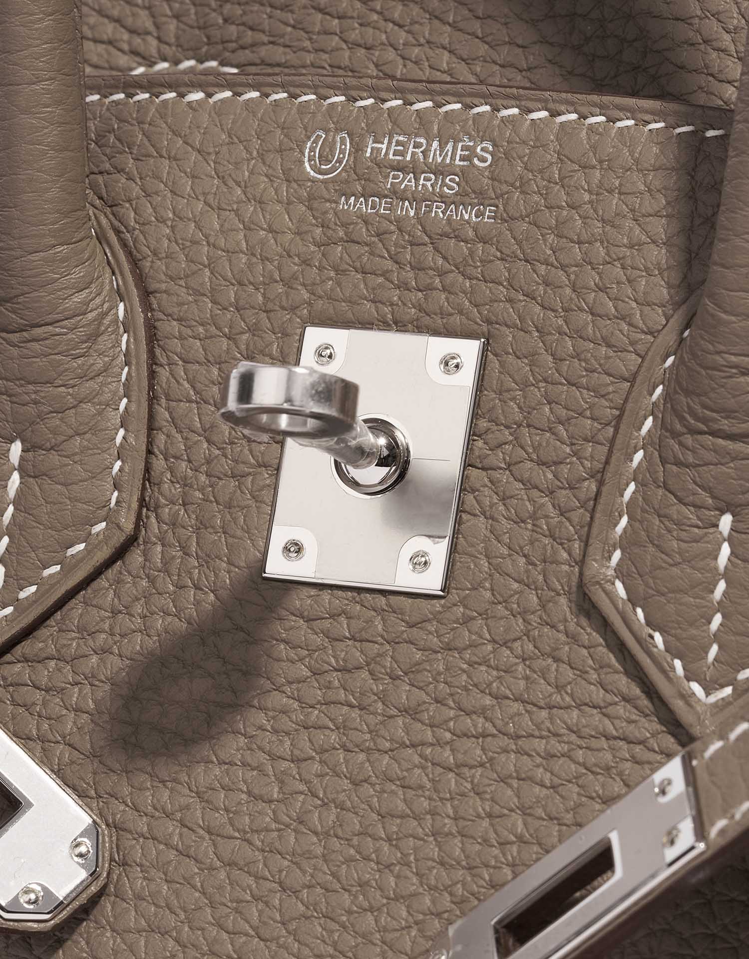 Hermes Birkin 25 Etoupe Swift x Engraved Manufactured in 2016 Silver Hardware Handbag Ladies Gray Brikin25 BK25