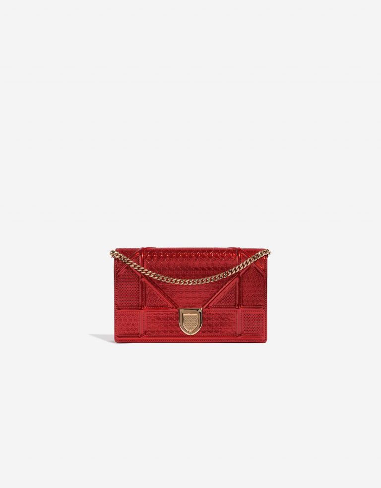 Pre-owned Dior bag Diorama WOC Patent Leather Red Red Front | Sell your designer bag on Saclab.com