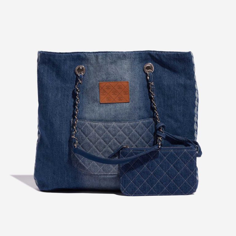 Pre-owned Chanel bag Shopping Tote Denim Blue Blue Back | Sell your designer bag on Saclab.com